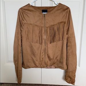 Fringe brown jacket